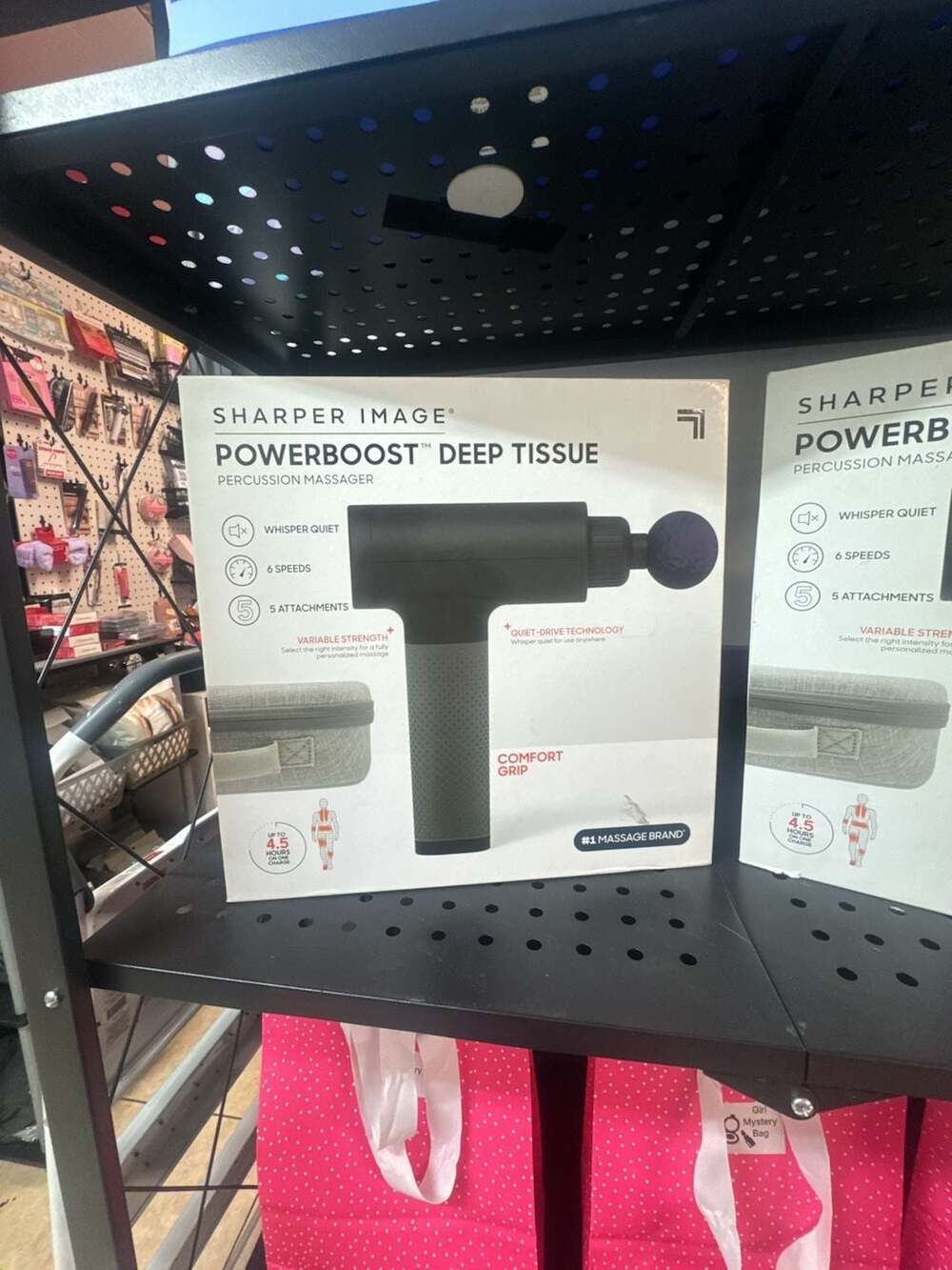 Sharper Image Powerboost Deep Tissue Percussion Massager Black